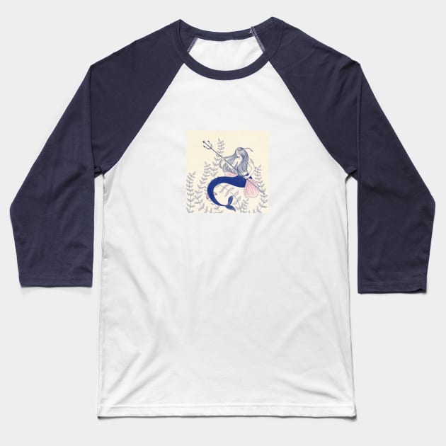 Mermaid Baseball T-Shirt by ontungc